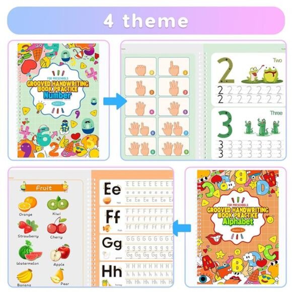 Large Size Magic Practice Copybook, Reusable Handwriting Practice Book, for - Picture 6 of 7